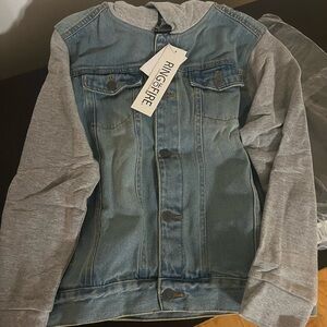 NEW boys large ring of fire denim jacket